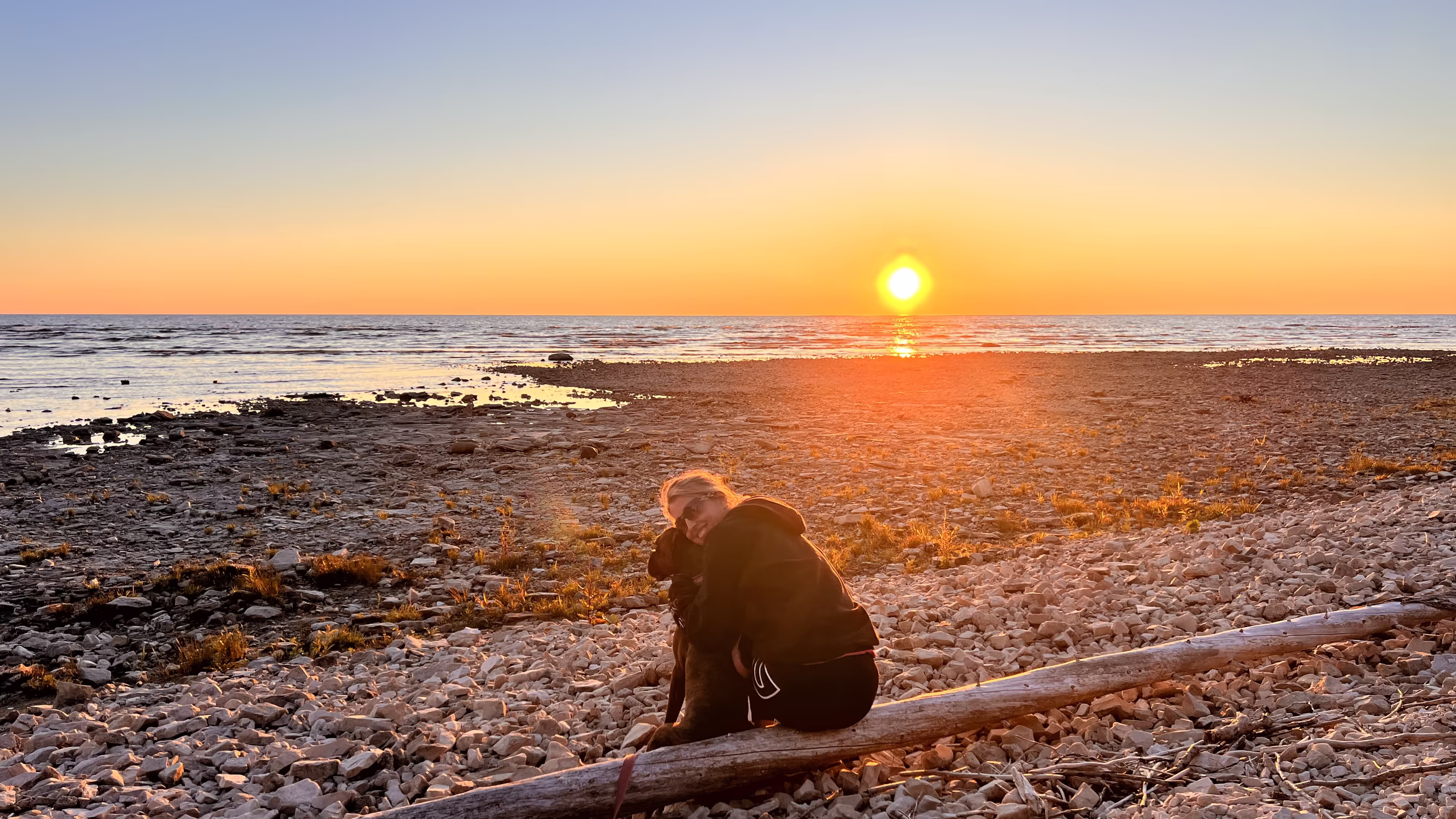 Tiffany and Cali at sunset