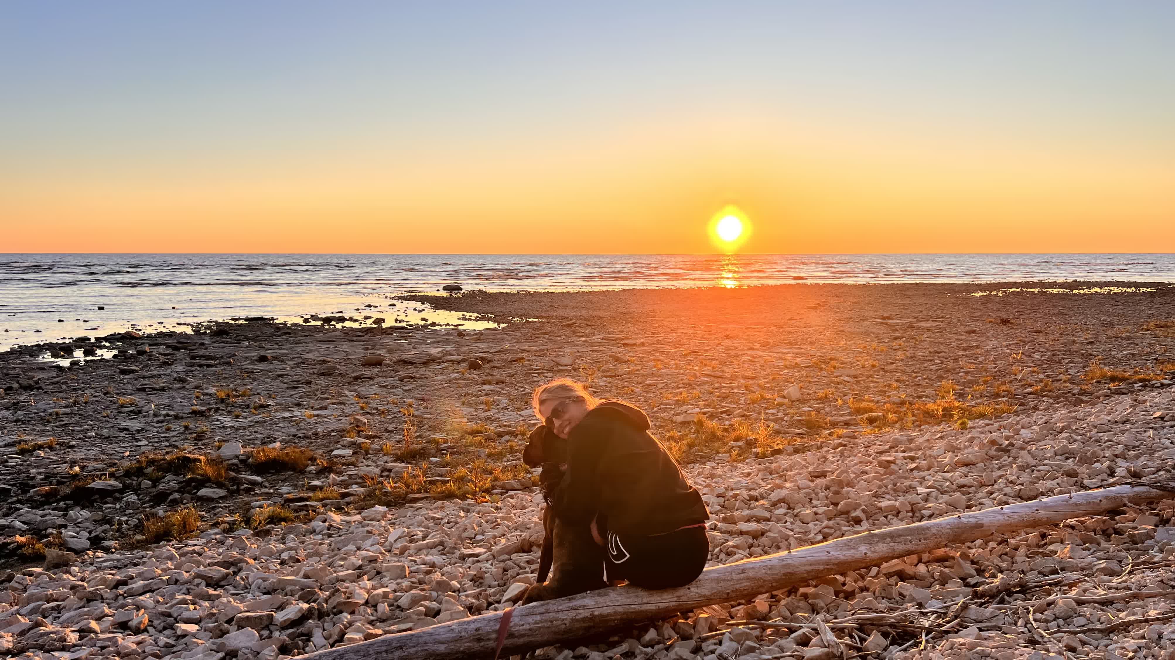 Tiffany and Cali at sunset